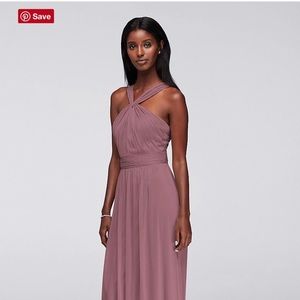 Quartz Y-Neck Bridesmaid dress